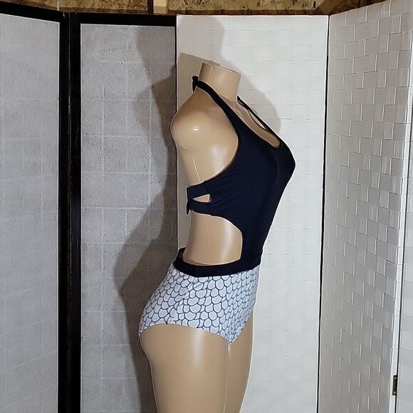 GABI NAVY SCALE PRINT ONE-PIECE SWIMSUIT - Picture 5 of 15